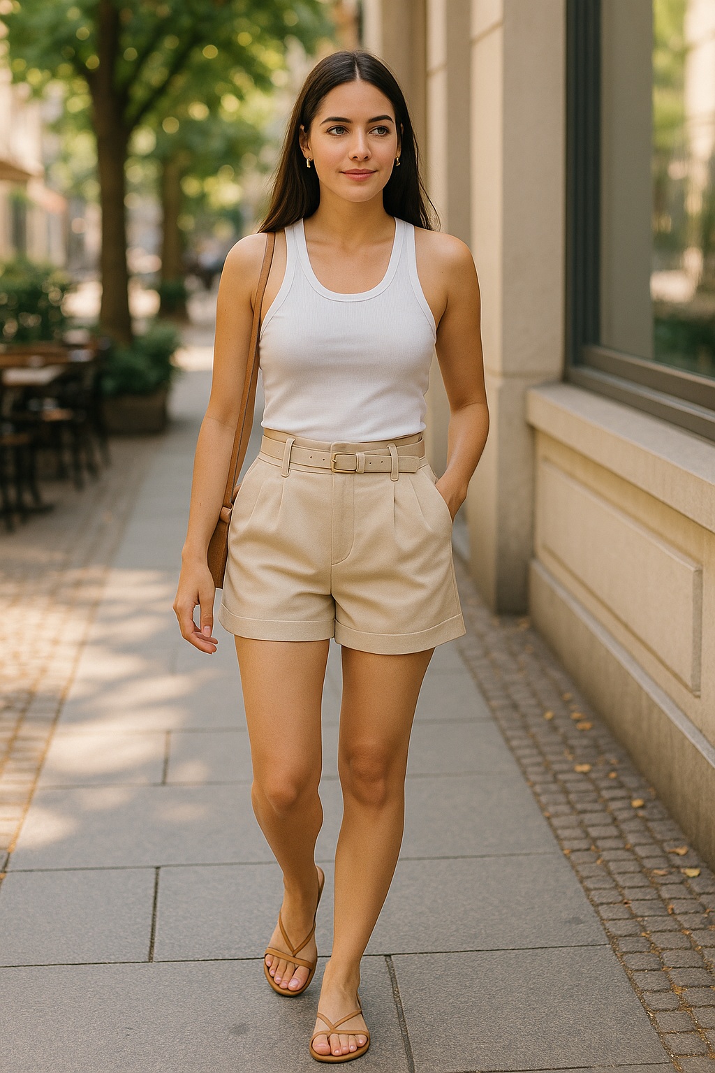 Short em alfaiataria com cinto 2